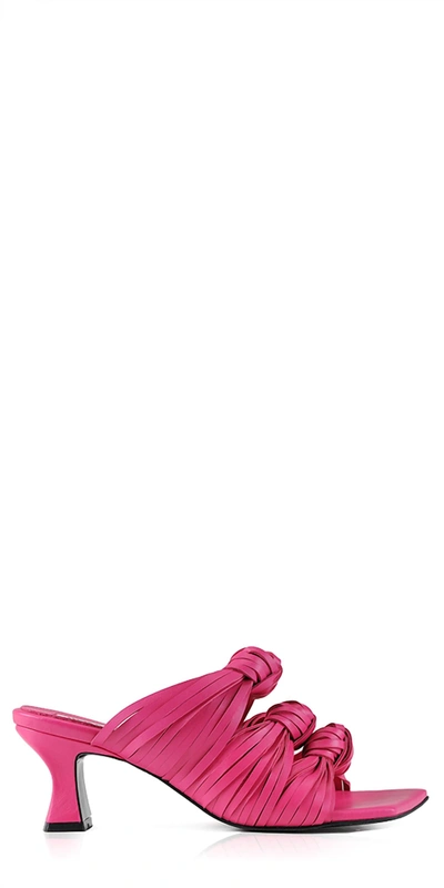 REIKE NEN KNOTTED FRINGE SANDALS IN FUCHSIA