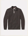 The Normal Brand Puremeso Weekend Quarter Zip Pullover In Charcoal In Grey