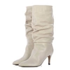TORAL WOMEN'S SLOUCHY LEATHER BOOT IN CREAM