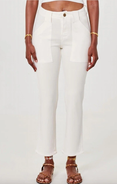 Lola Jeans Dana High Rise Slim Jeans In Ivory In White