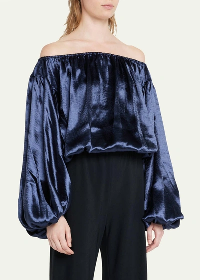 Caroline Constas Andros Top In Navy In Blue