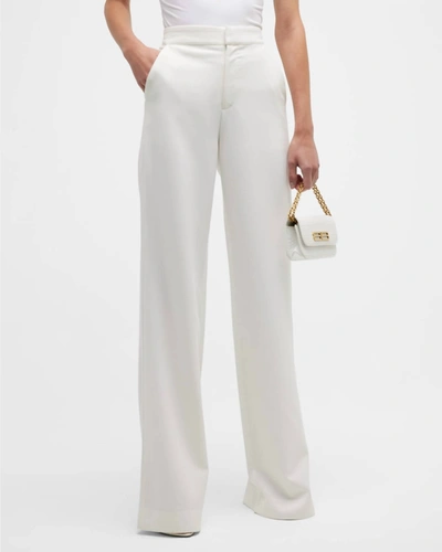 A.l.c Chelsea Mid-rise Wide Straight Trousers In White