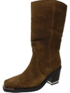 VINCE CAMUTO BABELLIE WOMENS SUEDE METALLIC MID-CALF BOOTS