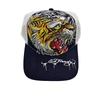 Ed Hardy Screaming Tiger Hat In Navy/white In Multi