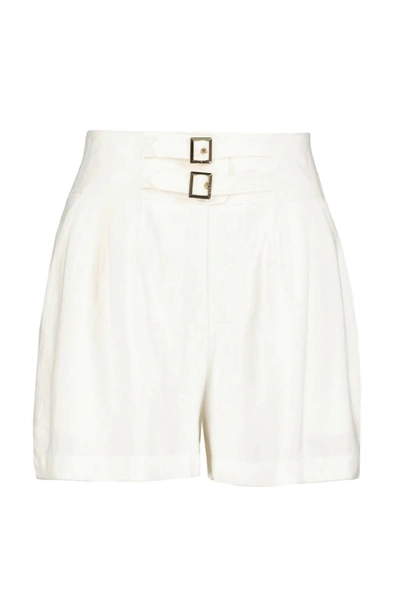 Bishop + Young Kimberly High Waisted Short In Salt In White