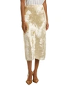 Vince Panne Sweater Skirt In Beige