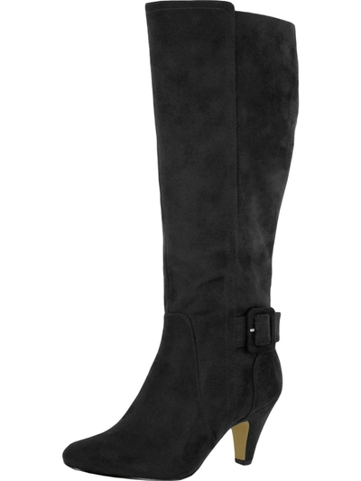 Bella Vita Troy Ii Wide Calf Tall Dress Boots Women's Shoes In Navy Suede