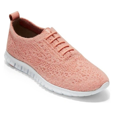 Cole Haan Women's Zerogrand Stitchlite Wool Oxford Sneakers In Coral Almond Heather In Pink