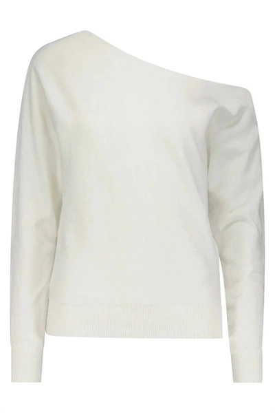 Minnie Rose Women's Off-the-shoulder Cashmere Jumper In White