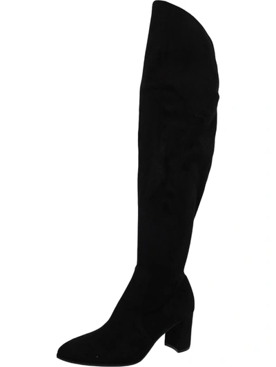 Marc Fisher Womens Faux Suede Tall Over-the-knee Boots In Black