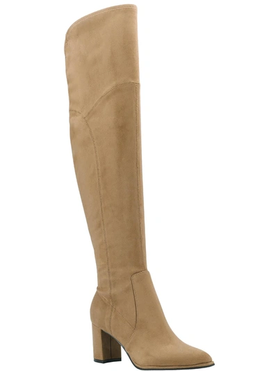 Marc Fisher Womens Faux Suede Tall Over-the-knee Boots In Multi