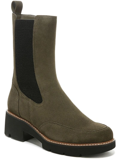 Naturalizer Domino Womens Suede Pull On Mid-calf Boots In Multi