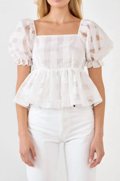 English Factory Off The Grid Top In White