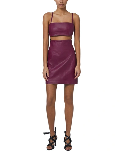 Iro Tabata Leather Dress In Purple