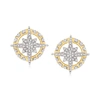 Ross-simons Diamond North Star Earrings In 14kt Yellow Gold In White