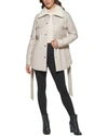 Kenneth Cole Soft Shell Belted Jacket In Beige