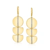 Ross-simons Diamond Geometric Drop Earrings In 18kt Gold Over Sterling In Gold