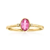 Rs Pure By Ross-simons Pink Topaz Ring With Diamond Accents In 14kt Yellow Gold In Pink