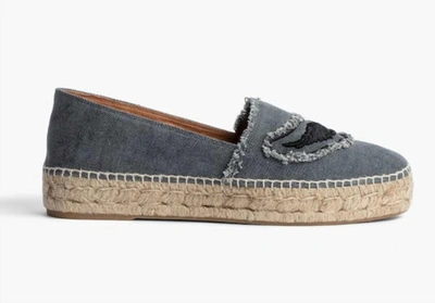 ZADIG & VOLTAIRE CANVAS ESPADRILLE SHOES IN NOIR