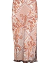 BISHOP + YOUNG TASSO SLIP SKIRT IN CORAL PAISLEY