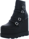 JESSICA SIMPSON WOMENS FAUX LEATHER TALL ANKLE BOOTS