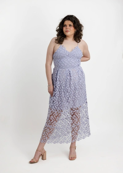 Bereal Eva Lace Dress In Blue