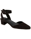 Splendid Lisetta Womens Padded Insole Almond Toe Kitten Heels In Black