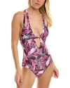 BECCA BY REBECCA VIRTUE BECCA BY REBECCA VIRTUE PRINT PLAY BOHEME CUTOUT ONE-PIECE