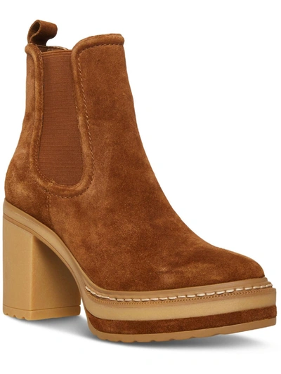 Steve Madden Argent Womens Suede Pull On Chelsea Boots In Multi