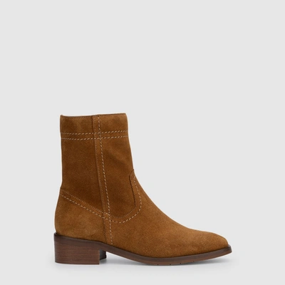 Aquatalia Nario Weatherproof Suede Bootie In Whiskey