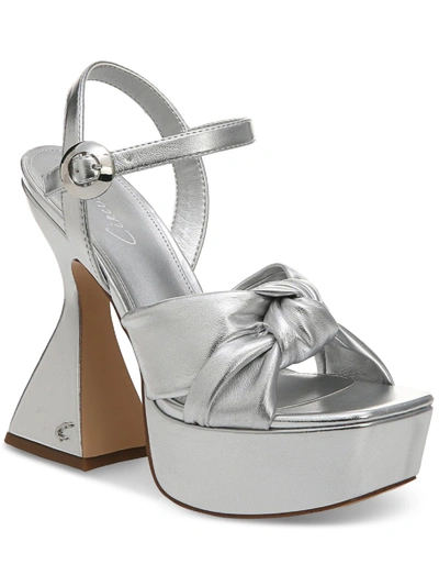 Circus By Sam Edelman Audrea Womens Ankle Strap Platform Sandals In Silver