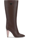 Inc Charlotte Womens Faux Leather Side Zip Knee-high Boots In Brown