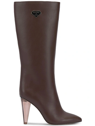 Inc Charlotte Womens Faux Leather Side Zip Knee-high Boots In Brown