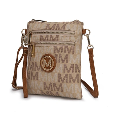 Mkf Collection By Mia K Gaia Milan M Signature Crossbody Handbag In Beige