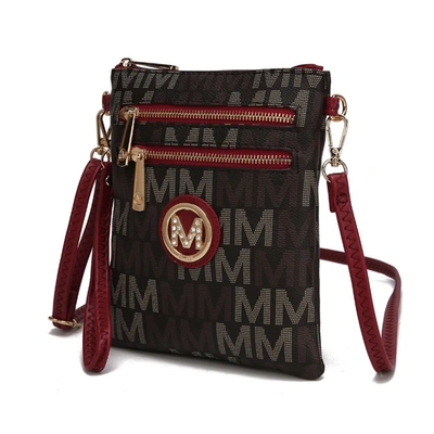 Mkf Collection By Mia K Gaia Milan M Signature Crossbody Handbag In Red