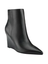 MARC FISHER WENDEL 2 WOMENS FAUX LEATHER WEDGE ANKLE BOOTS