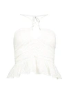BISHOP + YOUNG AERIES HALTER TOP IN WHITE