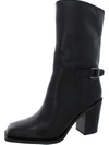 Sarto Franco Sarto Vance Womens Leather Square Toe Mid-calf Boots In Black