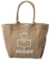 Isabel Marant Yenky Small Canvas Tote In Beige