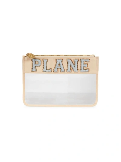 Stoney Clover Lane Clear Flat Pouch In Sand In Gold