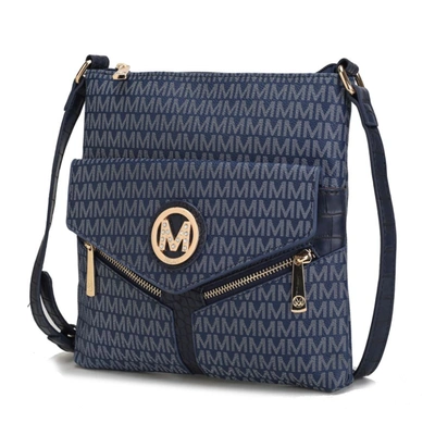 Mkf Collection By Mia K Tania Crossbody Vegan Leather Handbag In Blue