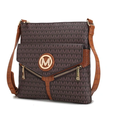 Mkf Collection By Mia K Tania Crossbody Vegan Leather Handbag In Brown