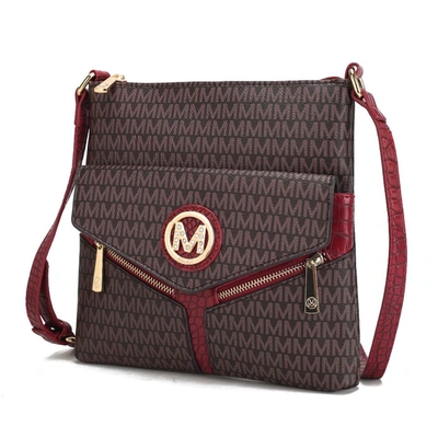 Mkf Collection By Mia K Tania Crossbody Vegan Leather Handbag In Red