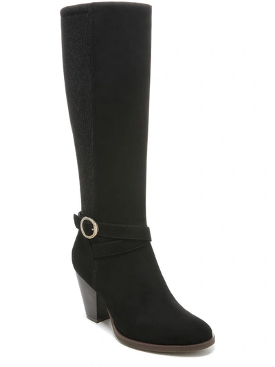 Dr. Scholl's Shoes Knockout Womens Faux Suede Round Toe Mid-calf Boots In Black