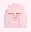 STONEY CLOVER LANE SHIMMER WOVEN BACKPACK IN PINK