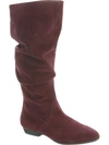 Array Norwalk Womens Suede Slouchy Mid-calf Boots In Red