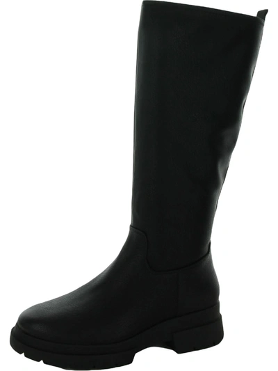 Soul Naturalizer Twinkle Womens Faux Leather Round Toe Knee-high Boots In Black