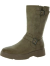 Dr. Scholl's Shoes Vip Womens Faux Leather Mid-calf Motorcycle Boots In Multi
