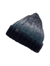 BICKLEY + MITCHELL CABLE KNIT MELANGE BEANIE IN NAVY