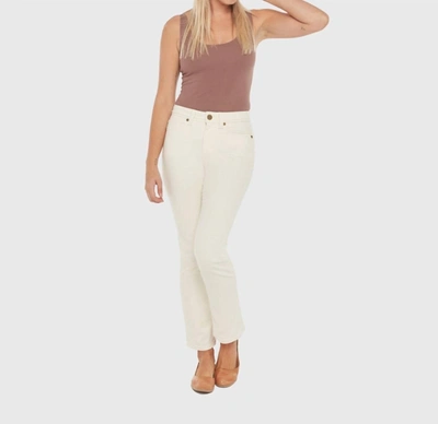 Lola Jeans Kate High-rise Straight Jeans In Ivory In Beige
